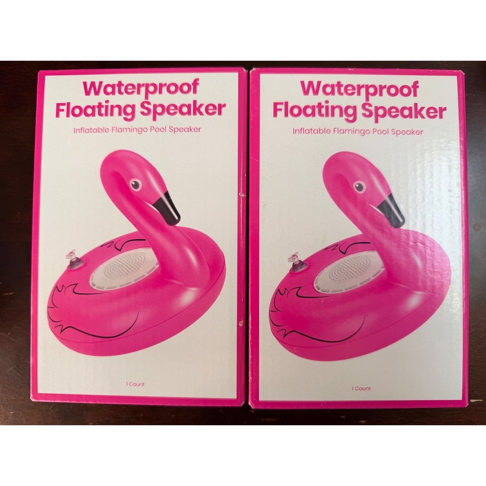 Unbranded Floating Speaker Unisex OS Pink Inflatable Flamingo Pool NWT
